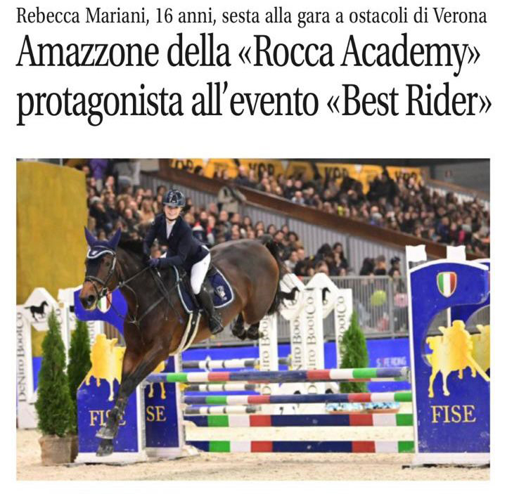 Rebecca Mariani 6º posto Arena FISE Fieracavalli Verona Progetto Sport